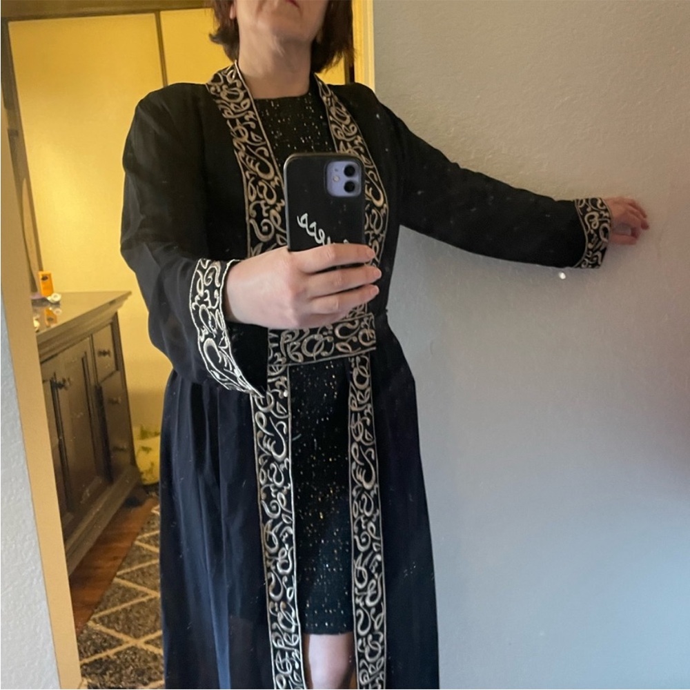 Elegant Black and Gold Women's Dress